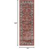 Superior Indoor Area Rug, Jute Backing, Plush Floral Rugs for Entryway, Kitchen Floors, Office Floor Cover, Traditional Oriental Rugs, Lille Collection, 5′ x 8′, Brown(Salmon)