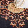 Superior Indoor Area Rug, Jute Backing, Plush Floral Rugs for Entryway, Living Room, Kitchen Floors, Bedroom, Office Floor Cover, Medallion Rugs, Elegant Medallion Collection, 5′ x 8′, Coffee(Midnight Blue)