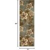 Superior Indoor Area Rug, Jute Backing, Plush Modern Farmhouse Rug for Entryway, Living Room, Kitchen Floors, Bedroom, Soft Floral Scroll Rugs, Rinceau Collection, 5′ x 8′, Brown Ivory(Rosette – Slate)