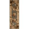 Superior Indoor Area Rug, Jute Backing, Plush Modern Farmhouse Rug for Entryway, Living Room, Kitchen Floors, Bedroom, Soft Floral Scroll Rugs, Rinceau Collection, 5′ x 8′, Brown Ivory(Rinceau – Slate)