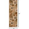Superior Indoor Area Rug, Jute Backing, Plush Modern Farmhouse Rug for Entryway, Living Room, Kitchen Floors, Bedroom, Soft Floral Scroll Rugs, Rinceau Collection, 5′ x 8′, Brown Ivory(Rosette – Taupe)