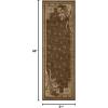 Superior Indoor Area Rug, Jute Backing, Plush Modern Farmhouse Rug for Entryway, Living Room, Kitchen Floors, Bedroom, Soft Floral Scroll Rugs, Rinceau Collection, 5′ x 8′, Brown Ivory(Ruban – Mocha)