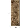 Superior Indoor Area Rug, Jute Backing, Plush Modern Farmhouse Rug for Entryway, Living Room, Kitchen Floors, Bedroom, Soft Floral Scroll Rugs, Rinceau Collection, 5′ x 8′, Brown Ivory(Rinceau – Taupe)