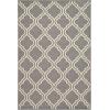 Superior Indoor Area Rug, Jute Backing Rugs, Modern Floor Decor for Entryway, Hallway, Kitchen, Office, Bedroom, Living Room, Dining Room, Nursery, Elegant Double Trellis, 5′ Round, Grey(Grey)