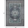 Superior Indoor Area Rug, Jute Backing, Rugs for Entryway, Dining, Kitchen, Bedroom Floors, Traditional Floor Decor, Oriental Medallion Indoor Rug, Glendale Collection, 2′ x 3′, Brown(Deep Royal)