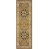 Superior Indoor Area Rug, Jute Backing, Rugs for Entryway, Dining, Kitchen, Bedroom Floors, Traditional Floor Decor, Oriental Medallion Indoor Rug, Glendale Collection, 2′ x 3′, Brown(Gold)