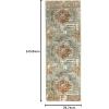 Superior Indoor Area Rug, Jute Backing, Soft Modern Rugs for Entryway, Kitchen Floors, Office Floor Cover, Floral Medallion Rugs, Rangoli Collection, 7′ x 9′, Maroon(Canal Blue)