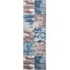 Superior Indoor Area Rug, Jute Backing, Soft Modern Rugs for Entryway, Kitchen Floors, Office Floor Cover, Floral Medallion Rugs, Rangoli Collection, 7′ x 9′, Maroon(Blue)