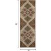 Superior Indoor Area Rug, Jute Backing, Soft Modern Rugs for Entryway, Kitchen Floors, Office Floor Cover, Floral Medallion Rugs, Rangoli Collection, 7′ x 9′, Maroon(White-rust – Z)