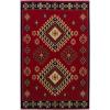 Superior Indoor Area Rug, Jute Backing, Traditional Medallion Rugs for Entry, Kitchen Floors, Plush Floor Cover, Floral Scroll Border Rug, Kensington Collection, 3′ x 5′, Brown(Red – Z)