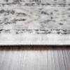 Superior Indoor Area Rug, Jute Backing, Traditional Medallion Rugs for Entry, Kitchen Floors, Plush Floor Cover, Floral Scroll Border Rug, Kensington Collection, 3′ x 5′, Brown(Grey Ivory – Z)