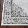 Superior Indoor Area Rug, Jute Backing, Traditional Medallion Rugs for Entry, Kitchen Floors, Plush Floor Cover, Floral Scroll Border Rug, Kensington Collection, 3′ x 5′, Brown(Grey Ivory – Z)