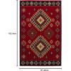 Superior Indoor Area Rug, Jute Backing, Traditional Medallion Rugs for Entry, Kitchen Floors, Plush Floor Cover, Floral Scroll Border Rug, Kensington Collection, 3′ x 5′, Brown(Red)