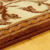 Superior Indoor Area Rug, Jute Backing, Traditional Medallion Rugs for Entry, Kitchen Floors, Plush Floor Cover, Floral Scroll Border Rug, Kensington Collection, 3′ x 5′, Brown(Brown Ivory)
