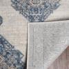 Superior Indoor Area Rug, Jute Backing, Traditional Medallion Rugs for Entry, Kitchen Floors, Plush Floor Cover, Floral Scroll Border Rug, Kensington Collection, 3′ x 5′, Brown(Blue Ivory – Z)