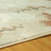 Superior Indoor Area Rug, Jute Backing, Traditional Medallion Rugs for Entry, Kitchen Floors, Plush Floor Cover, Floral Scroll Border Rug, Kensington Collection, 3′ x 5′, Brown(Ivory)
