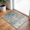 Superior Indoor Area Rug, Jute Backing for Kids or Pets, Entryway, Living Room, Kitchen, Dorm, Bedroom, Hallway, Plush Rugs, Vintage Abstract Medallion, Salford Collection, 9′ x 12′, Maroon(Blue-beige)