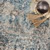 Superior Indoor Area Rug, Jute Backing for Kids or Pets, Entryway, Living Room, Kitchen, Dorm, Bedroom, Hallway, Plush Rugs, Vintage Abstract Medallion, Salford Collection, 9′ x 12′, Maroon(Blue-beige)