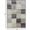 Superior Indoor Area Rug, Neutral Modern Geometric Home Decor For Living Room, Dining, Kitchen, Bedroom, Office, Nursery, Woven Rugs, Jute Backing, Rockaway Collection, 4′ x 6′, Majolica Blue(Beige)