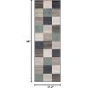 Superior Indoor Area Rug, Neutral Modern Geometric Home Decor For Living Room, Dining, Kitchen, Bedroom, Office, Nursery, Woven Rugs, Jute Backing, Rockaway Collection, 4′ x 6′, Majolica Blue(Rivulet)
