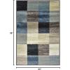 Superior Indoor Area Rug, Neutral Modern Geometric Home Decor For Living Room, Dining, Kitchen, Bedroom, Office, Nursery, Woven Rugs, Jute Backing, Rockaway Collection, 4′ x 6′, Majolica Blue(Majolica Blue)