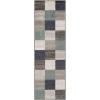 Superior Indoor Area Rug, Neutral Modern Geometric Home Decor For Living Room, Dining, Kitchen, Bedroom, Office, Nursery, Woven Rugs, Jute Backing, Rockaway Collection, 4′ x 6′, Majolica Blue(Rivulet)