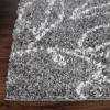 Superior Indoor Area Rug Perfect for Bedroom, Laundry Room, Entryway, Office, Playroom, Nursery, Fluffy Carpet Cover, Modern Geometric Diamond Lattice Shag Flor Collection, 2′ 7″ x 8′, Ivory Black(Flor Grey Ivory)