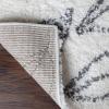 Superior Indoor Area Rug Perfect for Bedroom, Laundry Room, Entryway, Office, Playroom, Nursery, Fluffy Carpet Cover, Modern Geometric Diamond Lattice Shag Flor Collection, 2′ 7″ x 8′, Ivory Black(Flor Ivory Black)