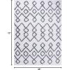 Superior Indoor Area Rug Perfect for Bedroom, Laundry Room, Entryway, Office, Playroom, Nursery, Fluffy Carpet Cover, Modern Geometric Diamond Lattice Shag Flor Collection, 2′ 7″ x 8′, Ivory Black(Alia Ivory Black)