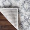 Superior Indoor Area Rug Perfect for Bedroom, Laundry Room, Entryway, Office, Playroom, Nursery, Fluffy Carpet Cover, Modern Geometric Diamond Lattice Shag Flor Collection, 2′ 7″ x 8′, Ivory Black(Alia Ivory Grey)