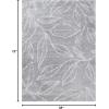 Superior Indoor Area Rug Perfect for Bedroom, Laundry Room, Entryway, Office, Playroom, Nursery, Fluffy Carpet Cover, Modern Geometric Diamond Lattice Shag Flor Collection, 2′ 7″ x 8′, Ivory Black(Flor Light Grey & Ivory)
