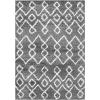 Superior Indoor Area Rug Perfect for Bedroom, Laundry Room, Entryway, Office, Playroom, Nursery, Fluffy Carpet Cover, Modern Geometric Diamond Lattice Shag Flor Collection, 2′ 7″ x 8′, Ivory Black(Alia Grey Ivory)
