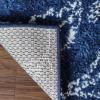 Superior Indoor Area Rug Perfect for Bedroom, Laundry Room, Entryway, Office, Playroom, Nursery, Fluffy Carpet Cover, Modern Geometric Diamond Lattice Shag Flor Collection, 2′ 7″ x 8′, Ivory Black(Flor Blue Beige)