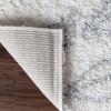 Superior Indoor Area Rug Perfect for Bedroom, Laundry Room, Entryway, Office, Playroom, Nursery, Fluffy Carpet Cover, Modern Geometric Diamond Lattice Shag Flor Collection, 2′ 7″ x 8′, Ivory Black(Flor Ivory Grey)