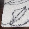 Superior Indoor Area Rug Perfect for Bedroom, Laundry Room, Entryway, Office, Playroom, Nursery, Fluffy Carpet Cover, Modern Geometric Diamond Lattice Shag Flor Collection, 2′ 7″ x 8′, Ivory Black(Flor Ivory Black)