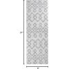 Superior Indoor Area Rug Perfect for Bedroom, Laundry Room, Entryway, Office, Playroom, Nursery, Fluffy Carpet Cover, Modern Geometric Diamond Lattice Shag Flor Collection, 2′ 7″ x 8′, Ivory Black(Alia Ivory Grey)