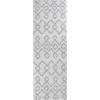 Superior Indoor Area Rug Perfect for Bedroom, Laundry Room, Entryway, Office, Playroom, Nursery, Fluffy Carpet Cover, Modern Geometric Diamond Lattice Shag Flor Collection, 2′ 7″ x 8′, Ivory Black(Alia Ivory Grey)