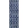 Superior Indoor Area Rug Perfect for Bedroom, Laundry Room, Entryway, Office, Playroom, Nursery, Fluffy Carpet Cover, Modern Geometric Diamond Lattice Shag Flor Collection, 2′ 7″ x 8′, Ivory Black(Alia Blue Beige)