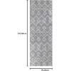 Superior Indoor Area Rug Perfect for Bedroom, Laundry Room, Entryway, Office, Playroom, Nursery, Fluffy Carpet Cover, Modern Geometric Diamond Lattice Shag Flor Collection, 2′ 7″ x 8′, Ivory Black(Alia Light Grey & Ivory)