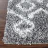 Superior Indoor Area Rug Perfect for Bedroom, Laundry Room, Entryway, Office, Playroom, Nursery, Fluffy Carpet Cover, Modern Geometric Diamond Lattice Shag Flor Collection, 2′ 7″ x 8′, Ivory Black(Alia Grey Ivory)
