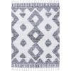 Superior Indoor Area Rug Perfect for Bedroom, Laundry Room, Entryway, Office, Playroom, Nursery, Fluffy Carpet Cover, Modern Geometric Diamond Lattice Shag LORE Collection, 5′ x 7′, Grey Ivory(Lore Ivory Black)