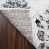 Superior Indoor Area Rug Perfect for Bedroom, Laundry Room, Entryway, Office, Playroom, Nursery, Fluffy Carpet Cover, Modern Geometric Diamond Lattice Shag LORE Collection, 5′ x 7′, Grey Ivory(Lore Ivory Black)