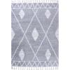 Superior Indoor Area Rug Perfect for Bedroom, Laundry Room, Office, Playroom, Nursery, Fluffy Carpet Cover, Modern Geometric Diamond Lattice Shag Rhea Collection, 2′ 7″ x 8′, Light Grey & Ivory(Light Grey & Ivory)