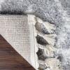 Superior Indoor Area Rug Perfect for Bedroom, Laundry Room, Office, Playroom, Nursery, Fluffy Carpet Cover, Modern Geometric Diamond Lattice Shag Rhea Collection, 2′ 7″ x 8′, Light Grey & Ivory(Light Grey & Ivory)