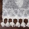 Superior Indoor Area Rug Perfect for Bedroom, Laundry Room, Office, Playroom, Nursery, Fluffy Carpet Cover, Modern Geometric Diamond Lattice Shag Rhea Collection, 2′ 7″ x 8′, Light Grey & Ivory(Light Grey & Ivory)