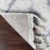 Superior Indoor Area Rug Perfect for Bedroom, Laundry Room, Office, Playroom, Nursery, Fluffy Carpet Cover, Modern Geometric Diamond Lattice Shag Rhea Collection, 2′ 7″ x 8′, Light Grey & Ivory(Ivory Grey)