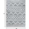 Superior Indoor Area Rug Perfect for Bedroom, Laundry Room, Office, Playroom, Nursery, Fluffy Carpet Cover, Modern Geometric Diamond Lattice Shag Rhea Collection, 2′ 7″ x 8′, Light Grey & Ivory(Rhea Light Grey & Ivory)