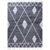 Superior Indoor Area Rug Perfect for Bedroom, Laundry Room, Office, Playroom, Nursery, Fluffy Carpet Cover, Modern Geometric Diamond Lattice Shag Rhea Collection, 2′ 7″ x 8′, Light Grey & Ivory(Grey Ivory)