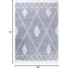 Superior Indoor Area Rug Perfect for Bedroom, Laundry Room, Office, Playroom, Nursery, Fluffy Carpet Cover, Modern Geometric Diamond Lattice Shag Rhea Collection, 2′ 7″ x 8′, Light Grey & Ivory(Light Grey & Ivory)