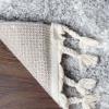 Superior Indoor Area Rug Perfect for Bedroom, Laundry Room, Office, Playroom, Nursery, Fluffy Carpet Cover, Modern Geometric Diamond Lattice Shag Rhea Collection, 2′ 7″ x 8′, Light Grey & Ivory(Thei Light Grey & Ivory)
